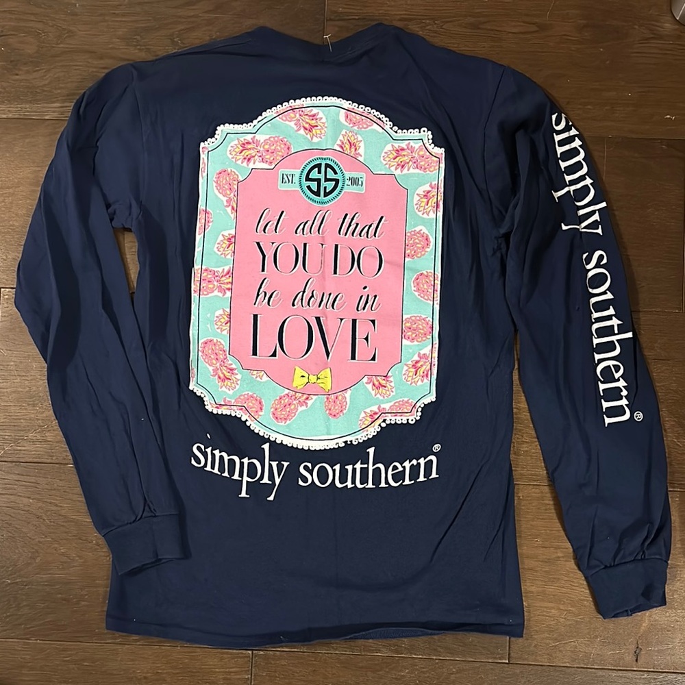 Simply Southern Navy Long Sleeve Shirt